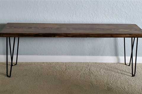 Easy DIY Hairpin Bench - Wicked Handy