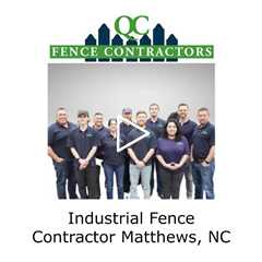 Industrial fence contractor Matthews, NC - QC Fence Contractors