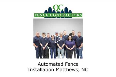 Automated fence installation Matthews, NC - QC Fence Contractors