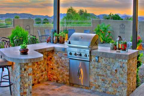 Designing Outdoor Kitchens with Granite, Stone, and Shelter in Mind